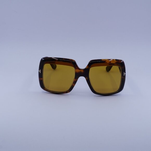 Tom Ford FT1194 52E Aurora Sunglasses Dark Havana Square Frame, Brown Lenses - Picture 2 of 10